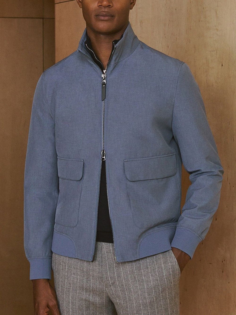 Reiss Zip Through Funnel Neck Jacket